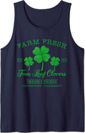 Irish Shamrock Sleeveless Tank Top - Navy Blue