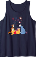 Disney Winnie The Pooh 4th of July Fireworks USA 250th Tank Top - Navy Blue