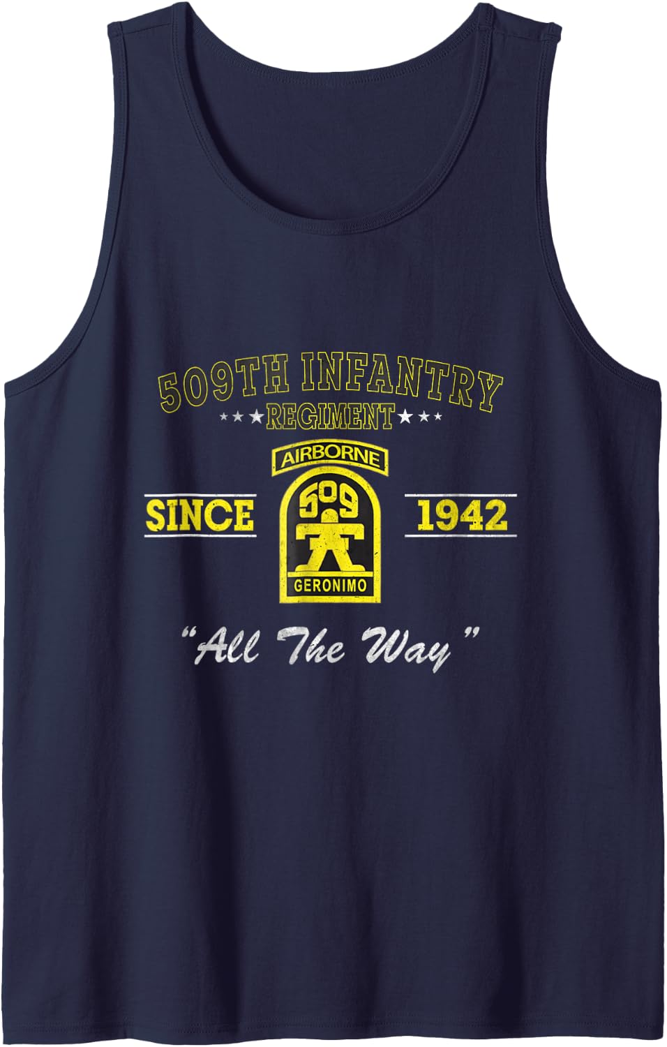 509th Infantry Regiment Veteran Military Father Day Tank Top - Navy Blue
