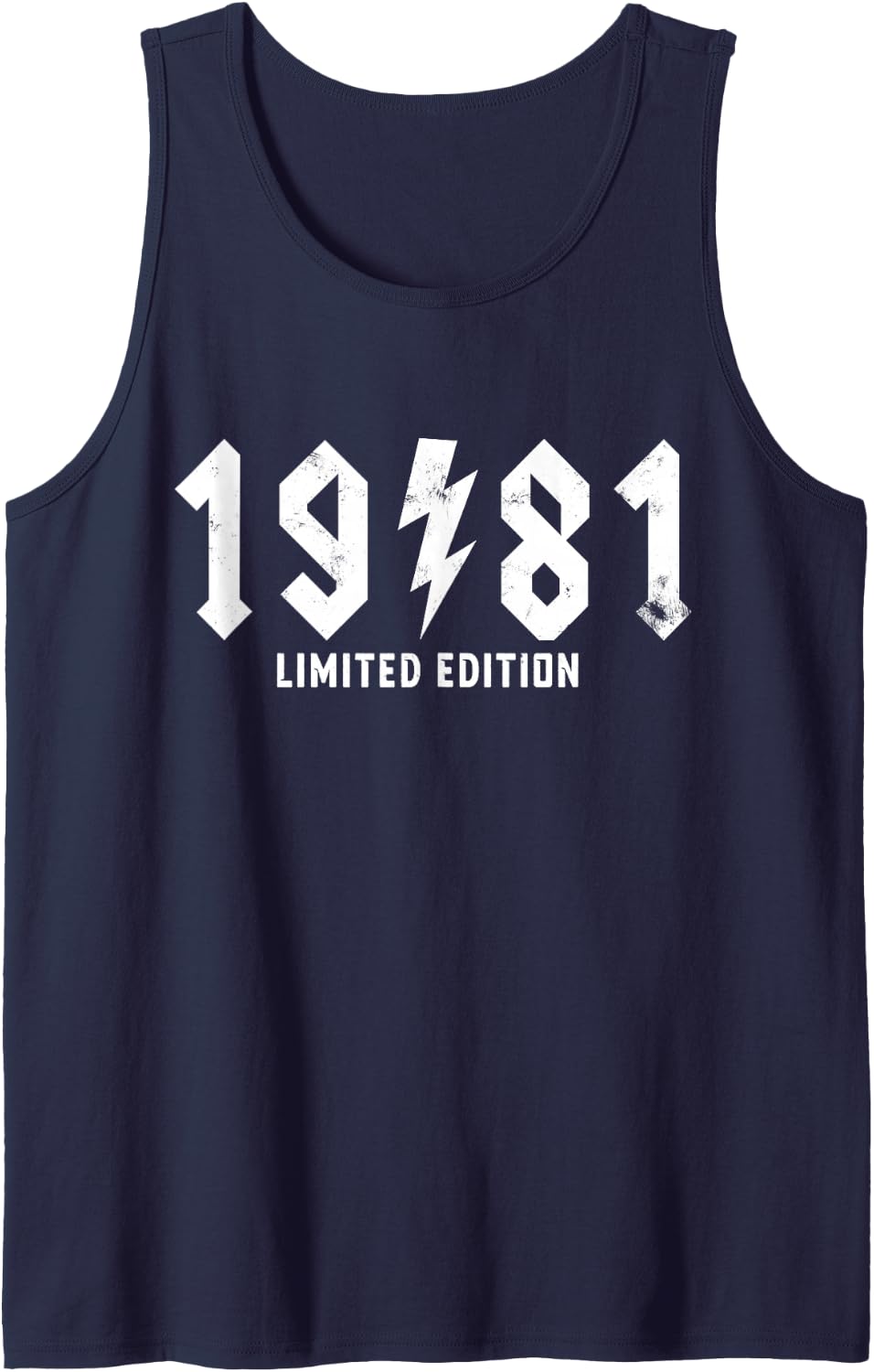 Vintage 1981 Live Legends 45th Birthday Party Gifts His Her Sleeveless Tank Top - Navy Blue