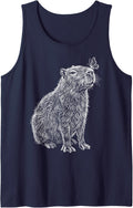 Capybara Butterfly Tank Top - Navy Blue