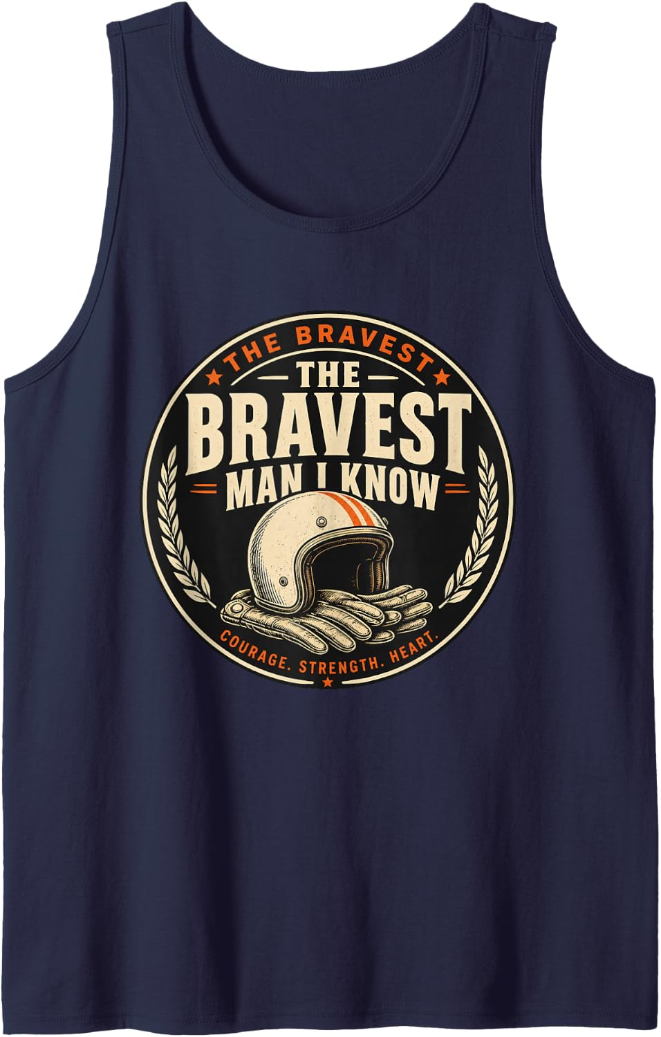 THE Bravest MAN I Know Vietnam Veteran Daughter Gift Tank Top - Navy Blue