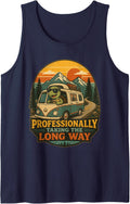 Trip Turtle Sleeveless Tank Top - Navy Blue