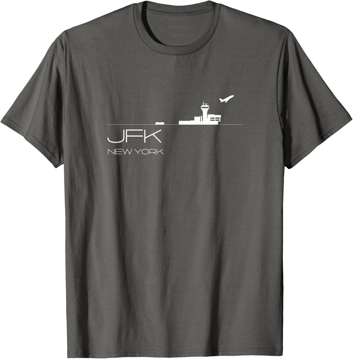 New York City Airport Code Souvenir Gift JFK T-Shirt - Asphalt Grey