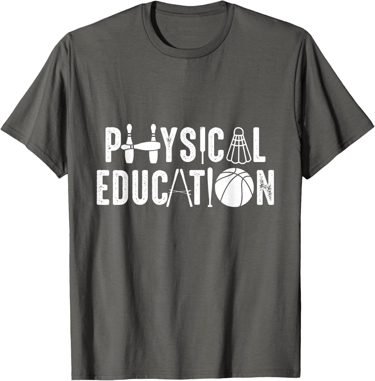 Physical Education Teacher Favorite Basketball Teaching T-Shirt - Asphalt Grey
