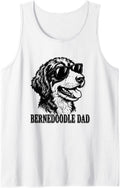 Cute Mens Boys Dog Lover Sunglasses Best Bernedoodle Dad Tank Top - White