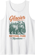 Glacier National Park Montana Tank Top - White