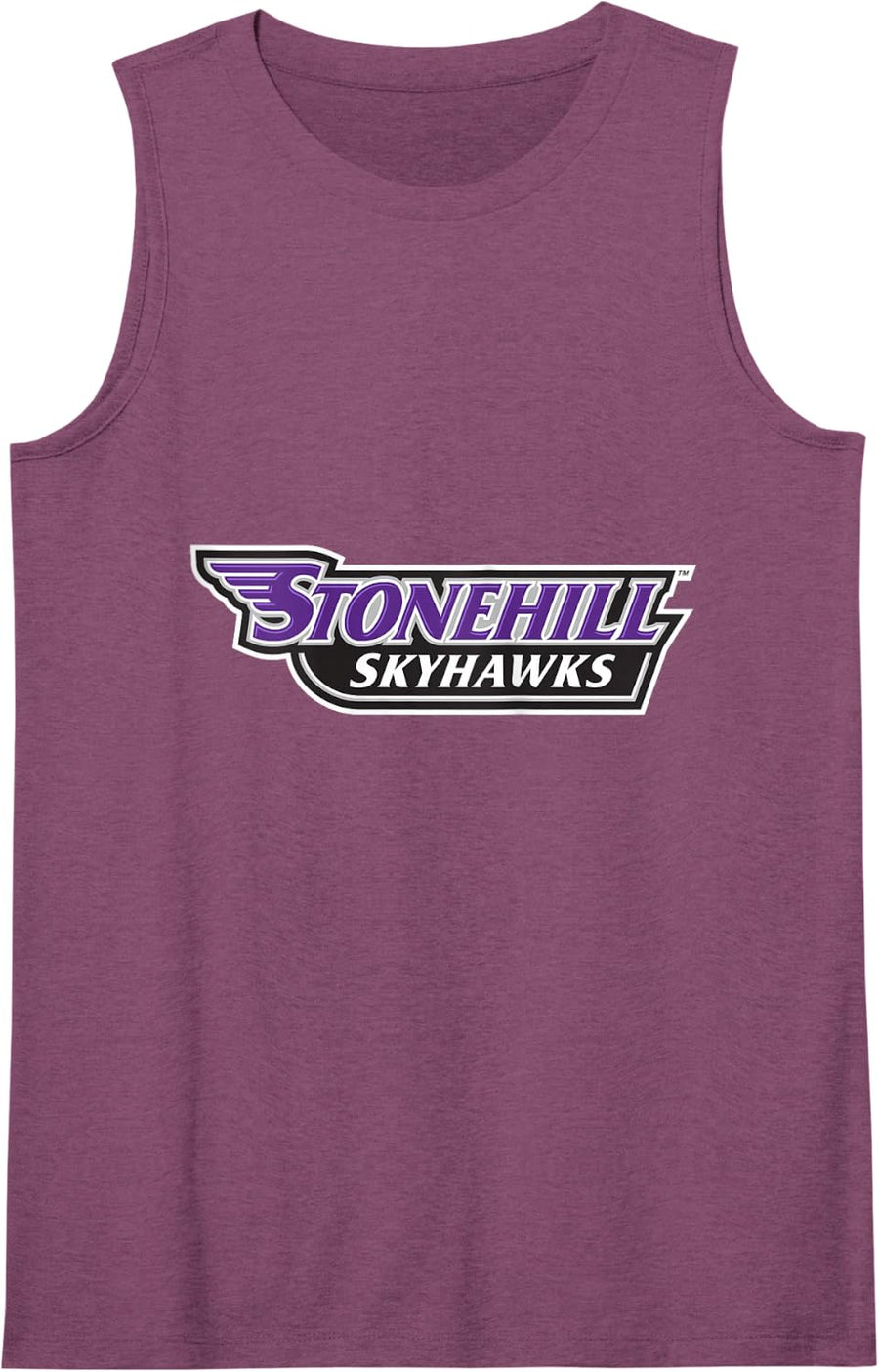 Stonehill College Skyhawks Text Logo Tank Top - Purple