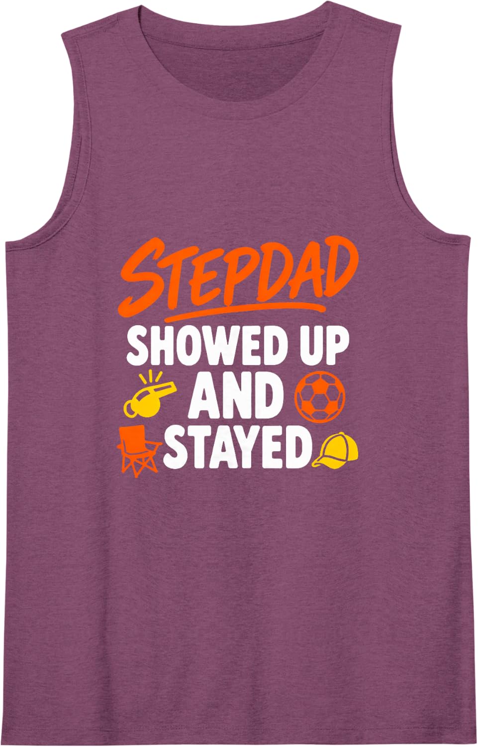 Stepdad Showed Up and Stayed Father Figure Sleeveless Tank Top - Purple