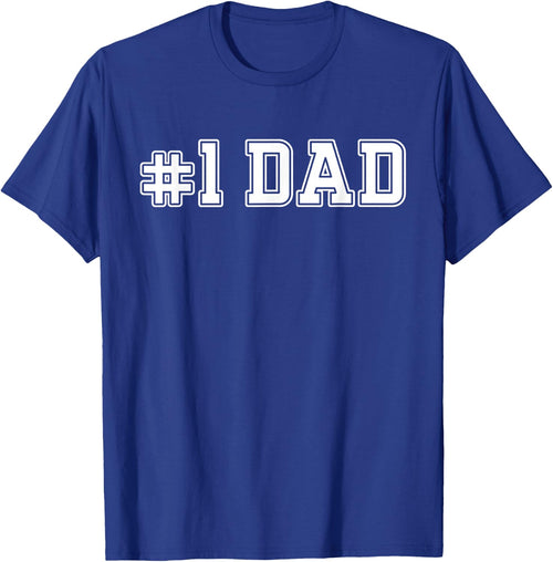 #1 Dad Best Dad Father's Day Number One Dad T-Shirt - Royal Blue