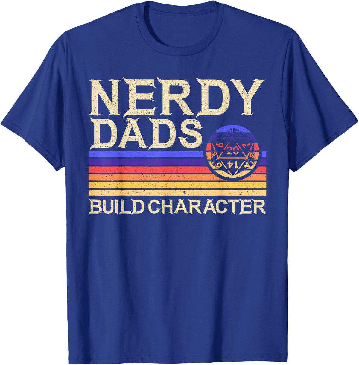 Nerdy Dad RPG Gaming D20 Tabletop Games Funny RPG Gamer T-Shirt - Royal Blue