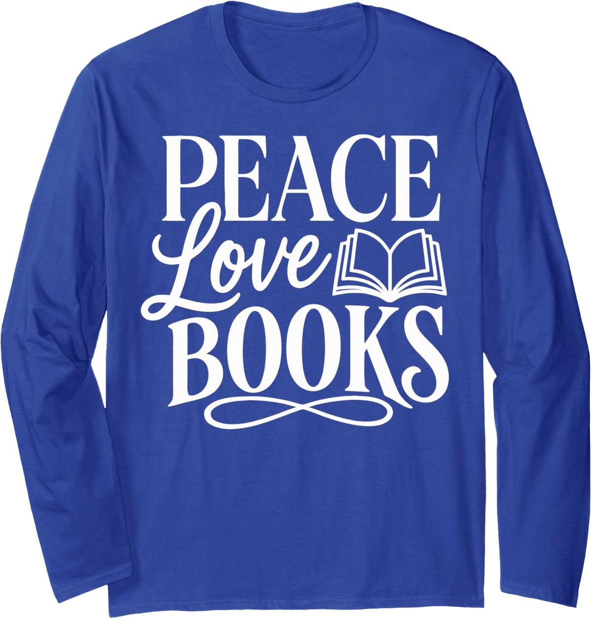 Library Reading Librarian Book Lover Long Sleeve T-Shirt - Adult Unisex Royal Blue