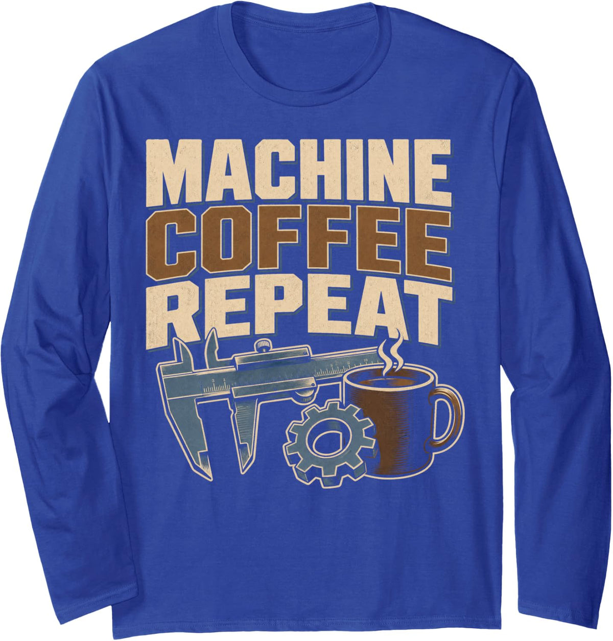 Caliper Gear Long Sleeve T-Shirt - Adult Unisex Royal Blue