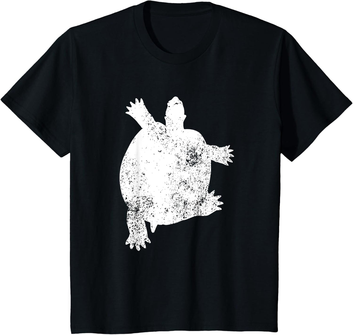 Distressed Turtle Print - Vintage Turtle T-Shirt - Black