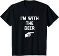 I’m With Deer Funny Halloween Matching Costume T-Shirt - Black
