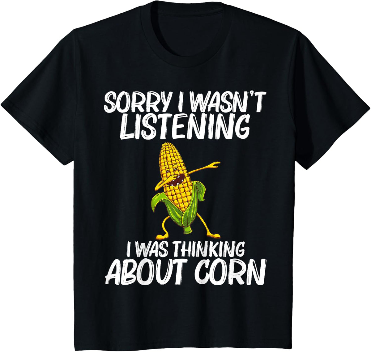 Funny Corn Gift for Men Women Corn On The Cob Costume Farmer T-Shirt Small - Black