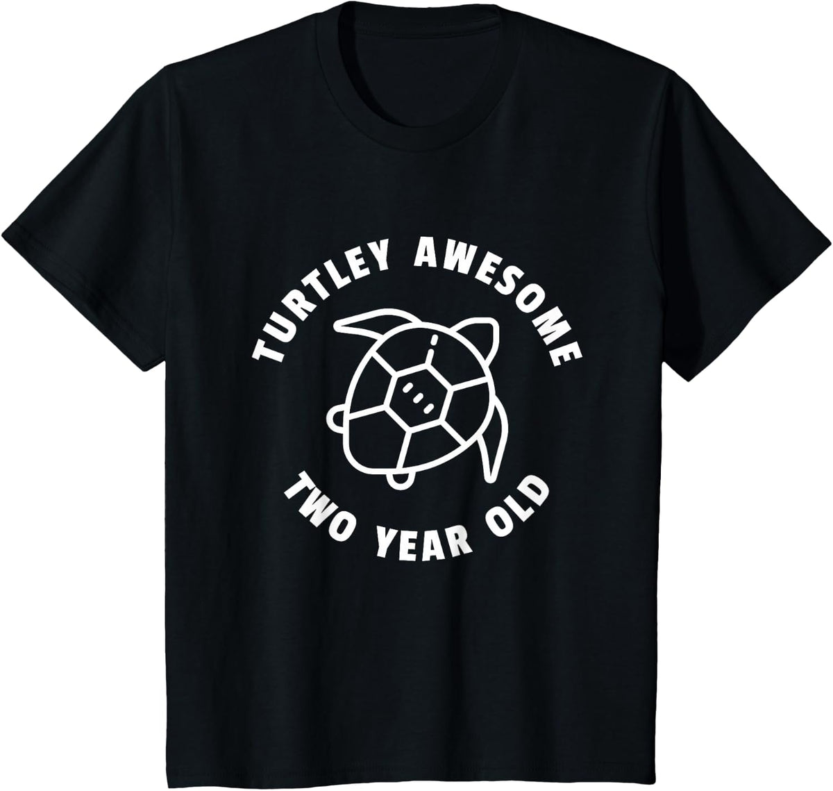 Kids Turtley Awesome Two Year Old - Turtle Birthday Party T-Shirt - Black