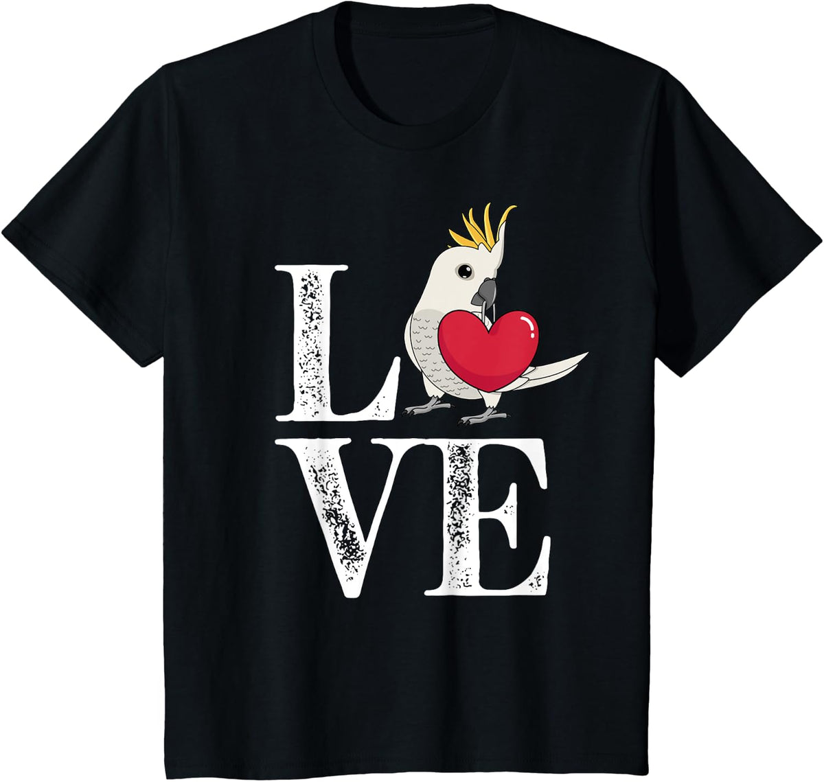 Love Parrot I Sulphur-crested Cockatoo T-Shirt - Black