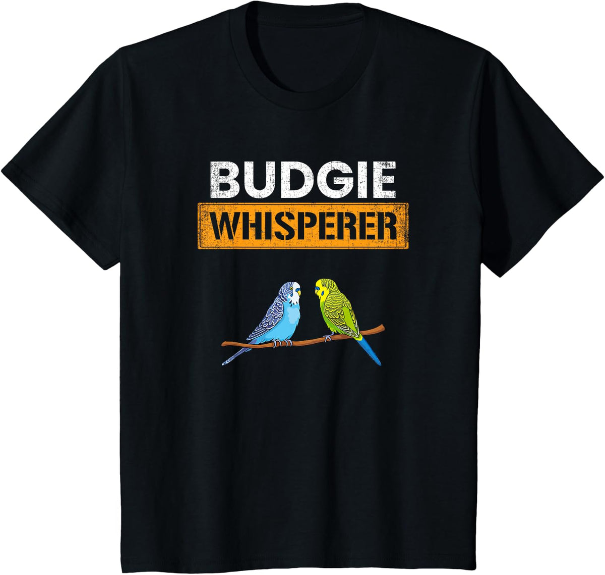 Budgie Whisperer parakeet T-Shirt - Black