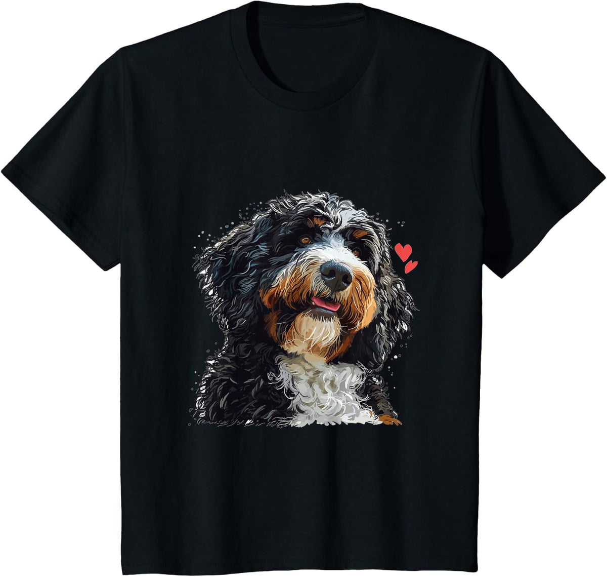 Bernedoodle Dog Breed Pet Cute Bernedoodle Graphic T-Shirt - Black