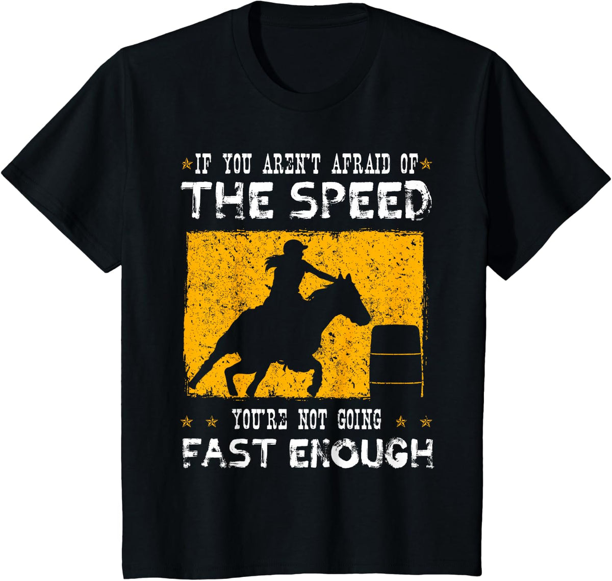Horse Show Speed Equestrian Showjumping Competition T-Shirt - Black