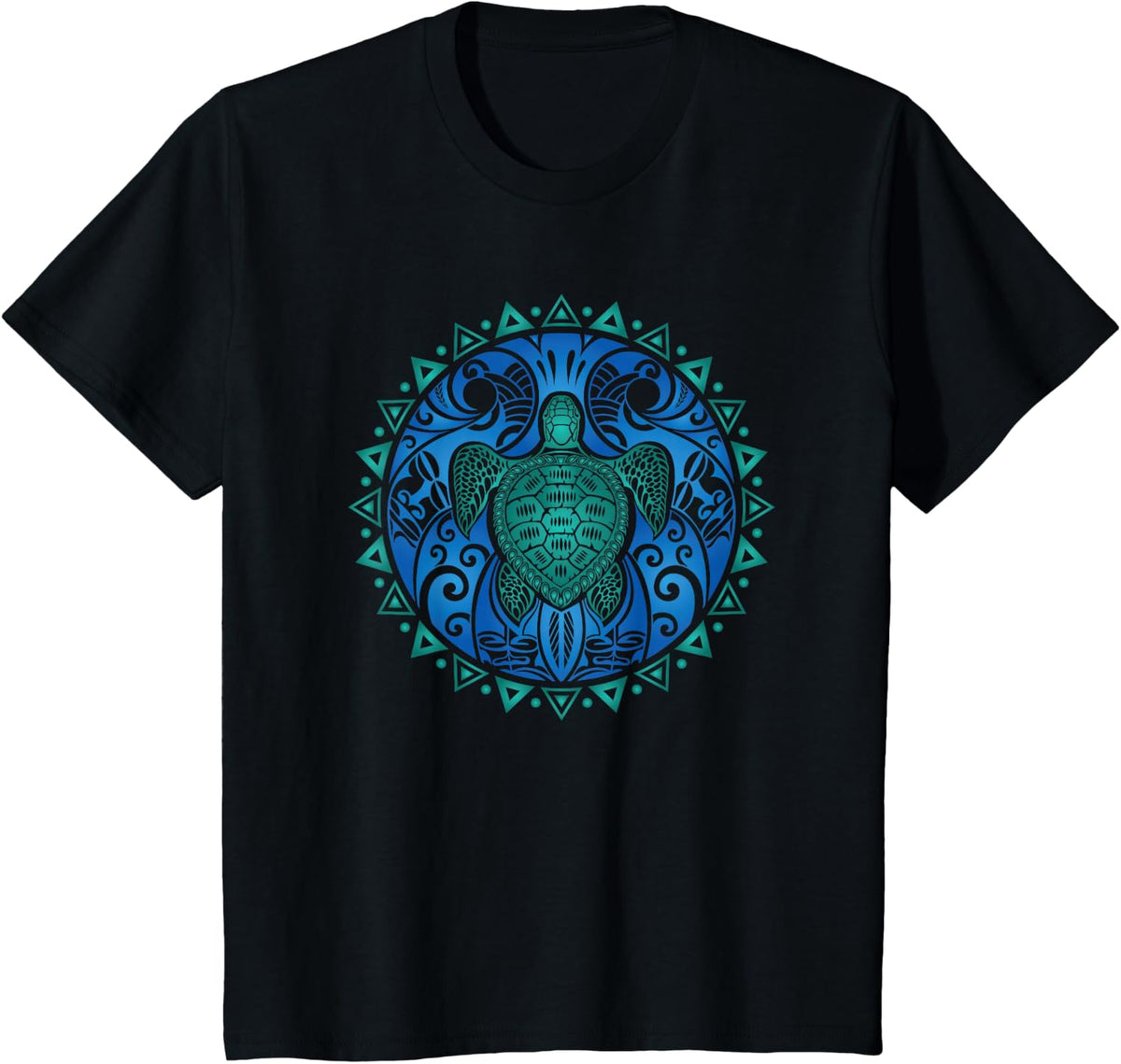Sea Turtle Tribal Hawaiian Hawaii Turtles Lover Gift T-Shirt - Black