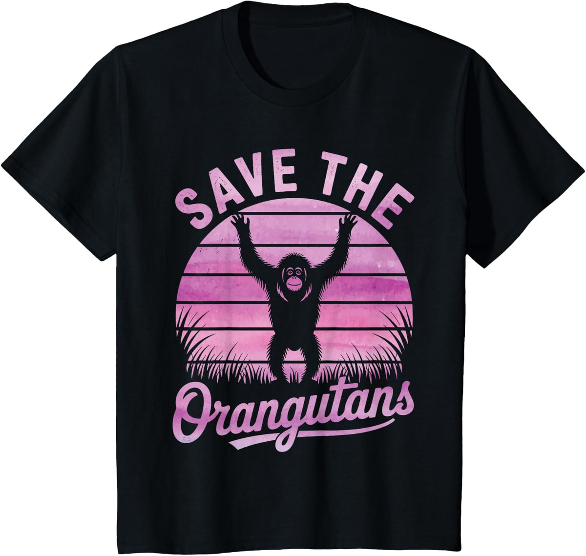 Funny Orangutan Art for Men Women Kids Orangutan Costume T-Shirt - Black