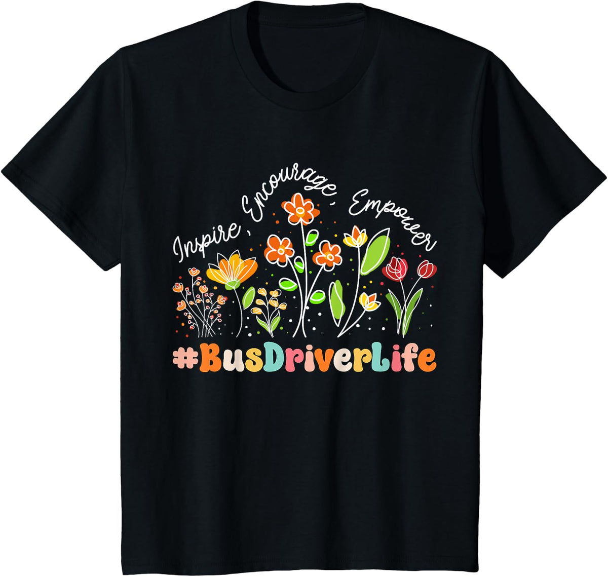 Bus Driver Life Appreciation Week Teacher Back to School T-Shirt - Black