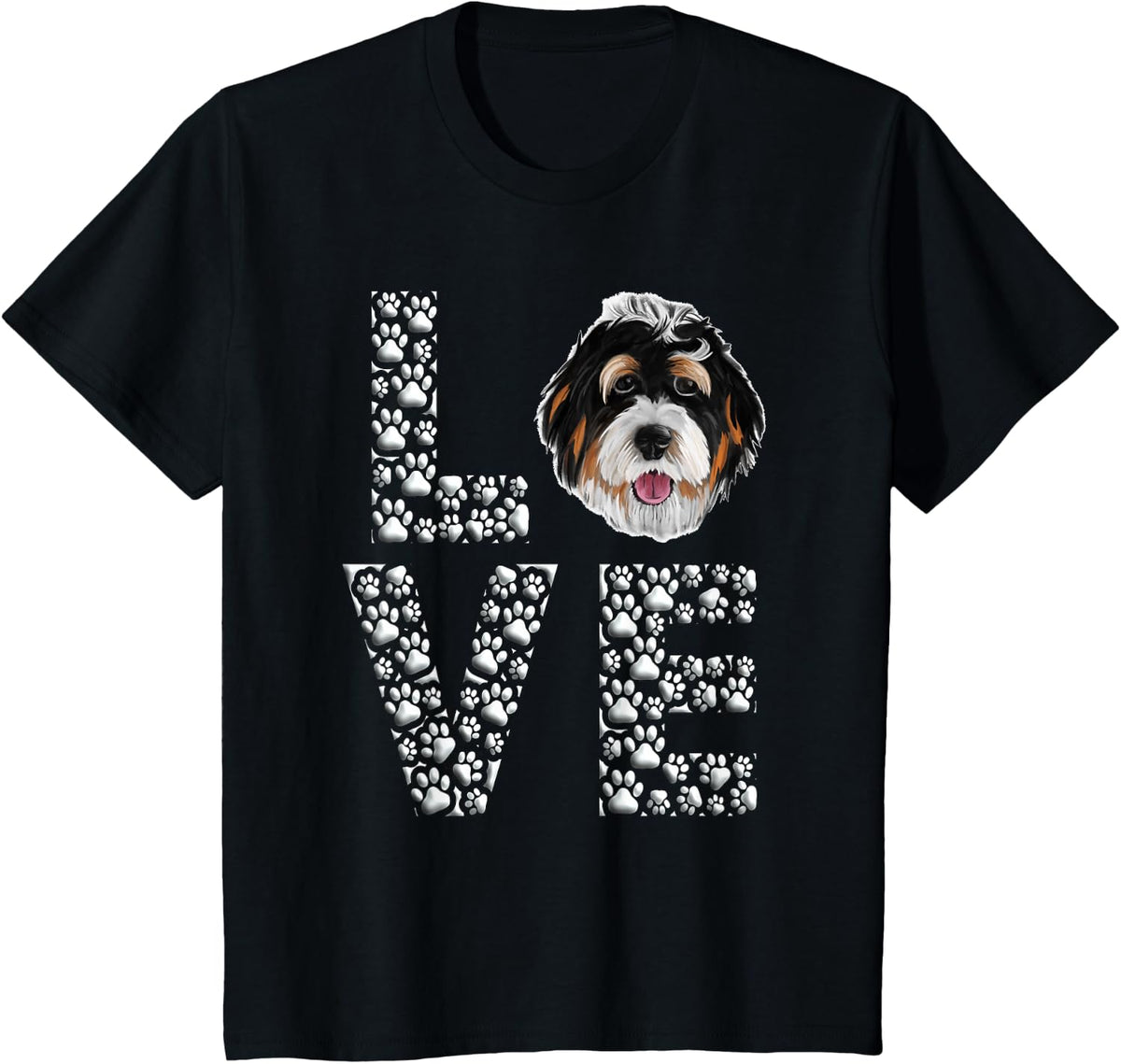 Dogs Love Design Havanese for Men and Women T-Shirt - Black