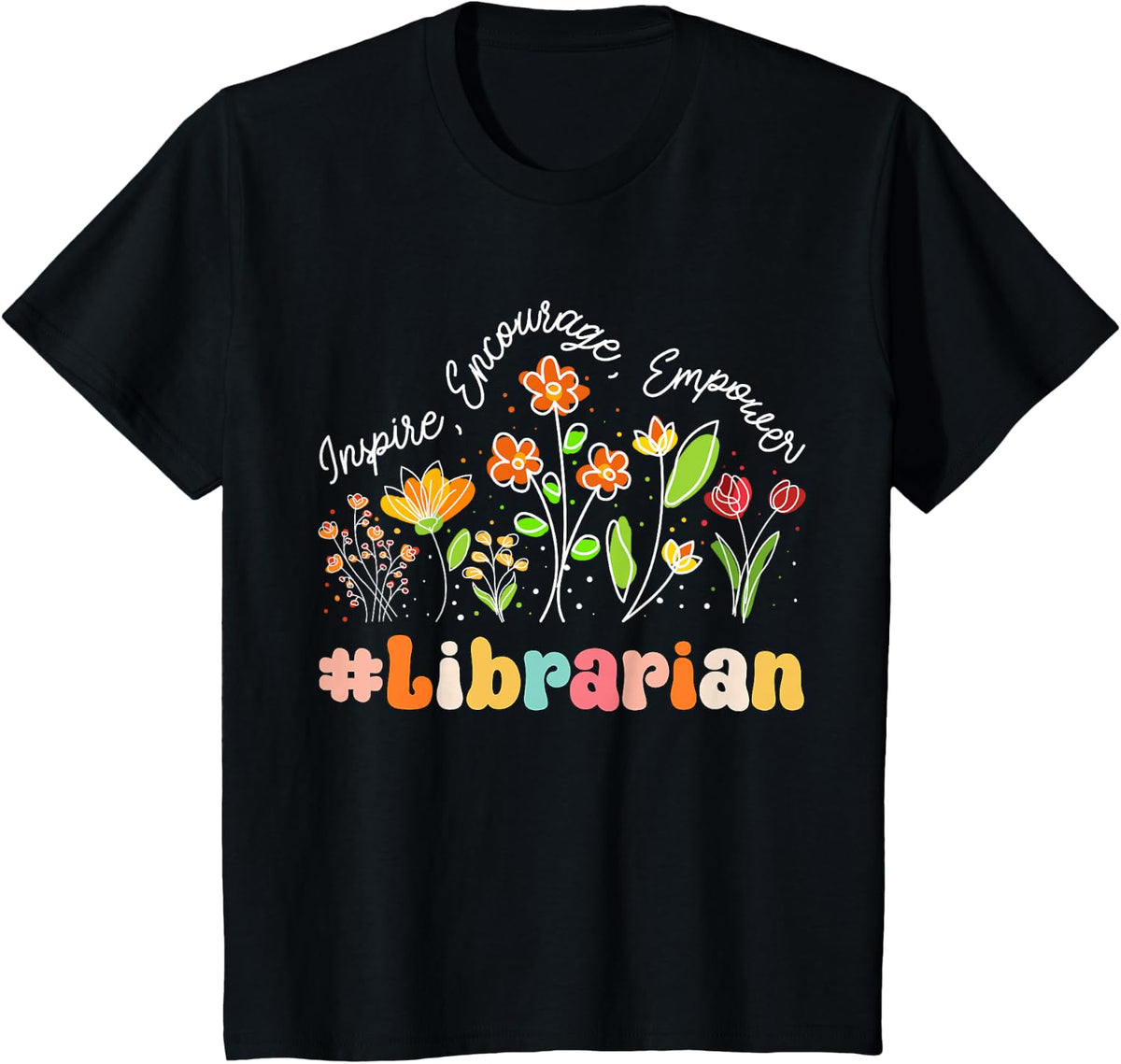 Librarian Appreciation Week Teacher Back to School T-Shirt - Black
