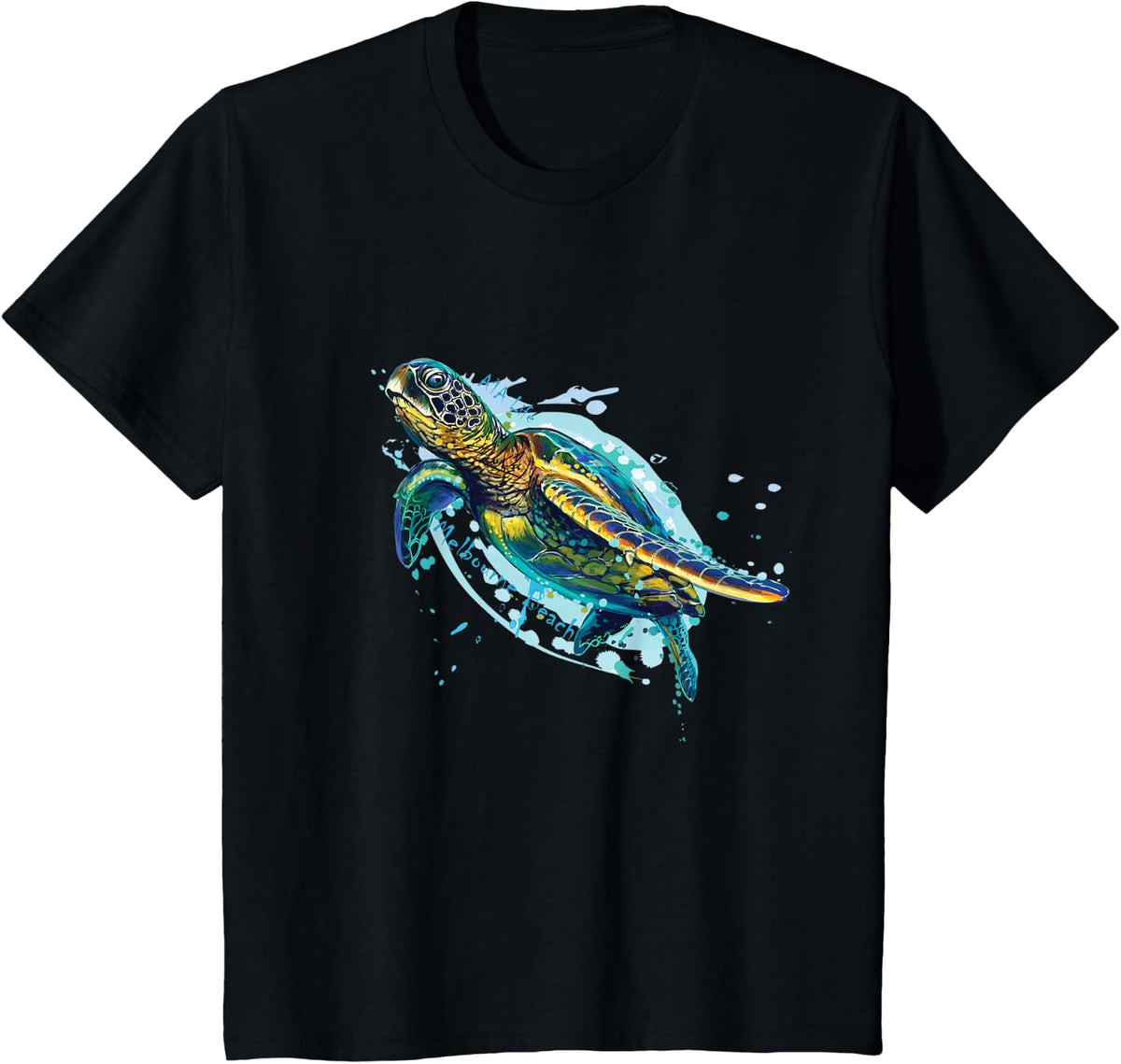 A1a Life Sea Turtle Lover Greens Melbourne Beach Florida Men Women Kids T-Shirt - Black
