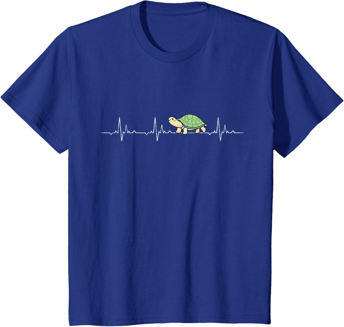Funny Turtle Shirt Heartbeat Graphic Tee T-Shirt for Men Women Turtle Lovers - Royal Blue