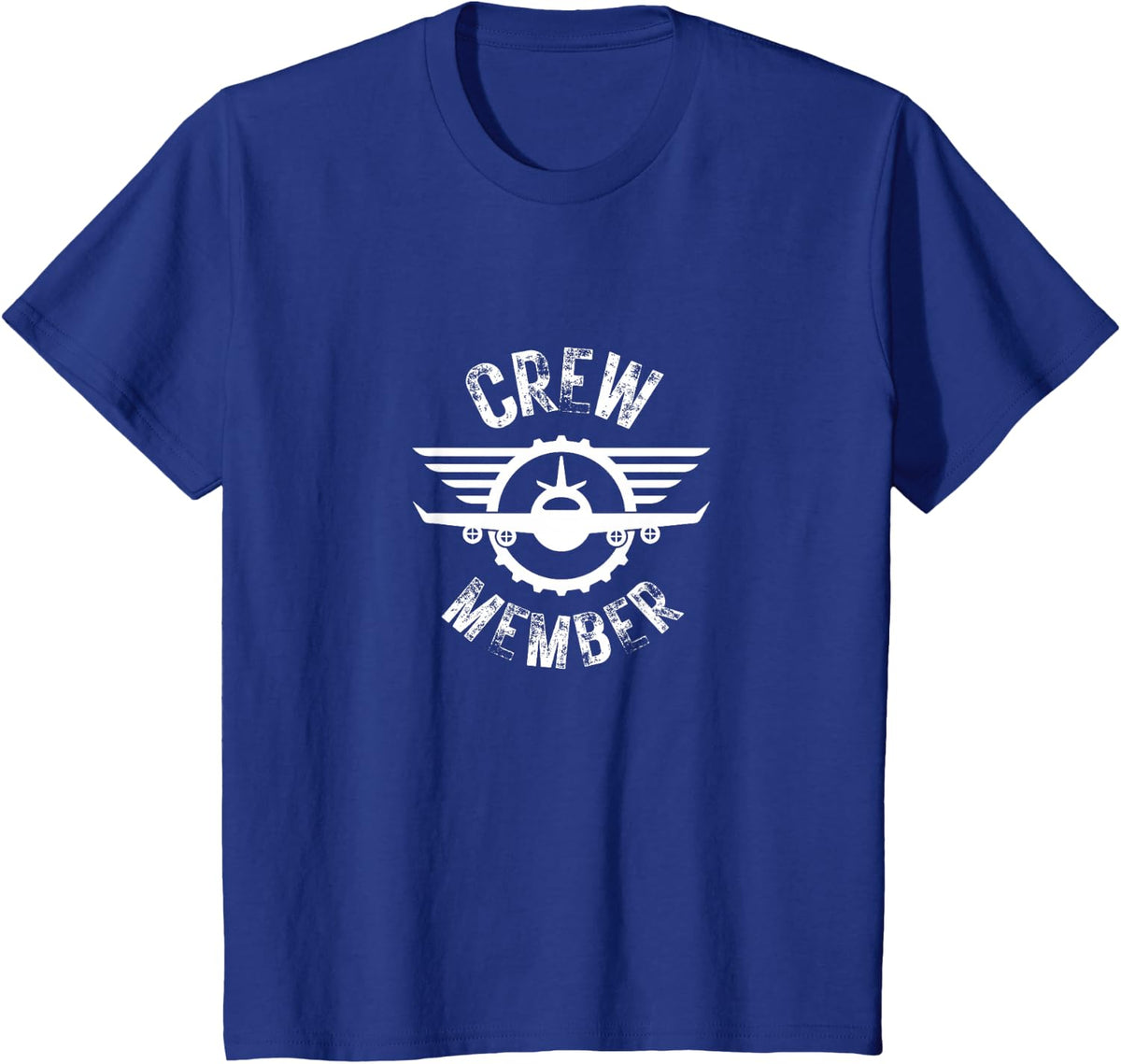 Crew Member Flight Attendant Pilot Flight School T-Shirt - Royal Blue