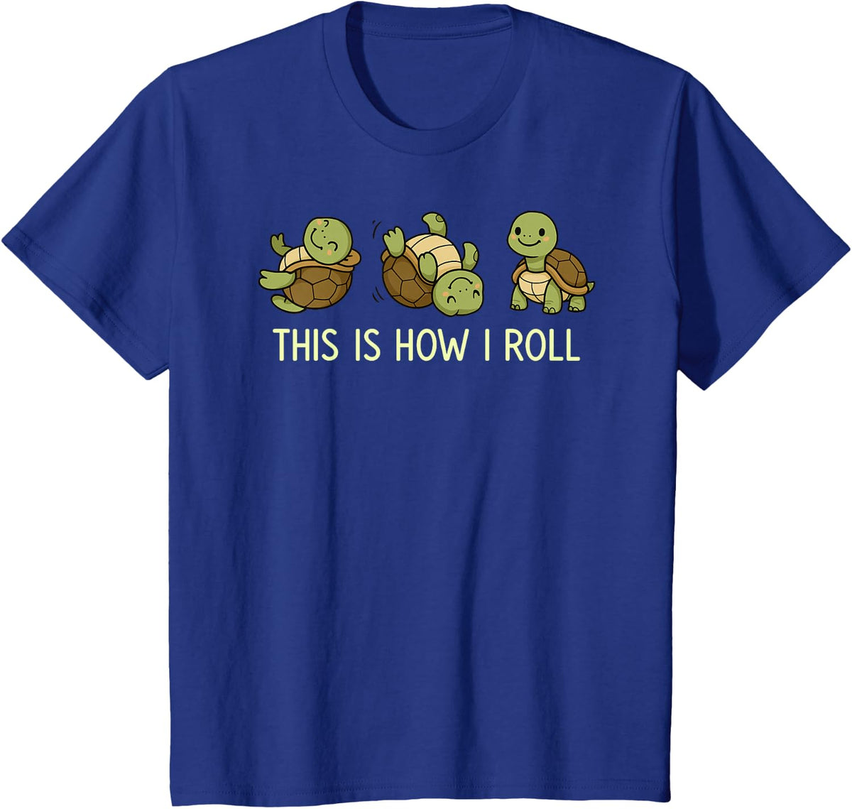 Funny Turtle This Is How I Roll Animal Lover Boys Girls Kids T-Shirt - Royal Blue