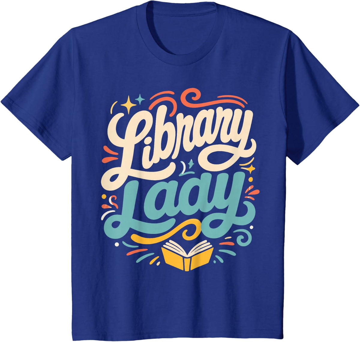 Library Lady Woman Librarian T-Shirt - Royal Blue
