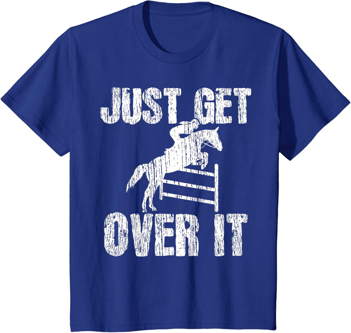 Show Jumping Vintage Equestrian Horse Show T-Shirt - Royal Blue