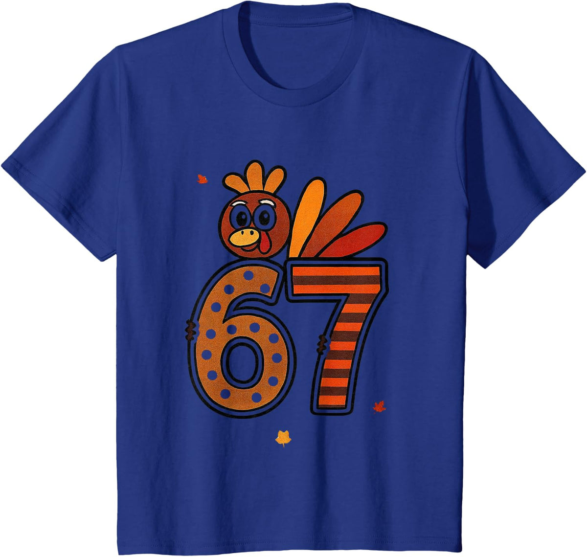 67 Thanksgiving Turkey Meme Funny Kids Teacher T-Shirt - Royal Blue