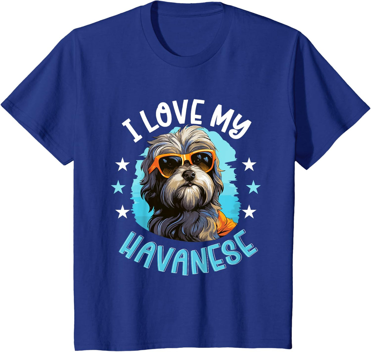 Havanese Dog Breed Pet I Love my Havanese T-Shirt for Men Women Kids - Royal Blue