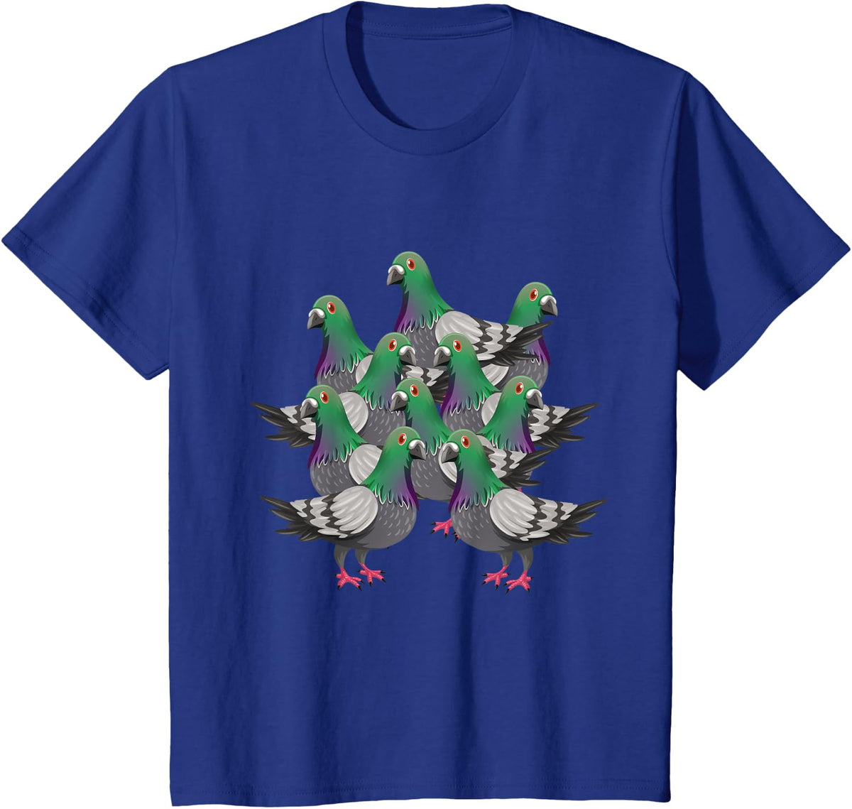Pigeon Breeder Gift Pigeon Racing Flock Of Pigeon T-Shirt - Royal Blue