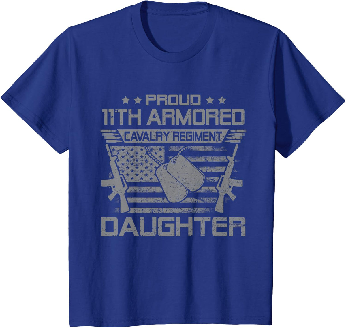 Proud 11th Armored Cavalry Regiment Daughter US Veteran T-Shirt - Royal Blue