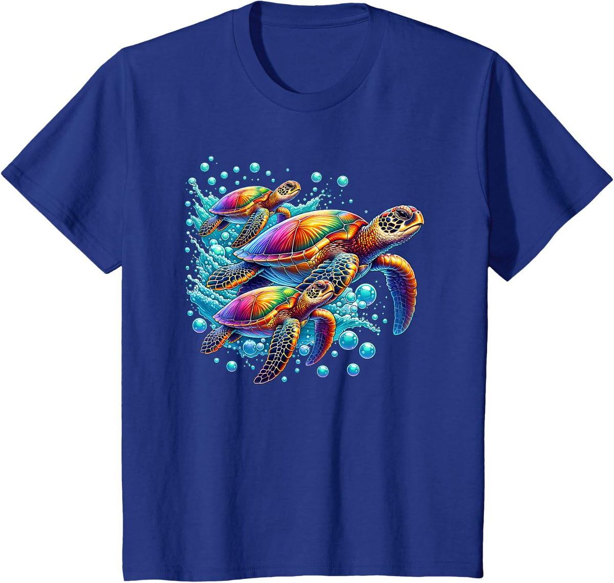 Sea Turtles Save The Turtle Ocean Animal Beach Lover Graphic T-Shirt - Royal Blue