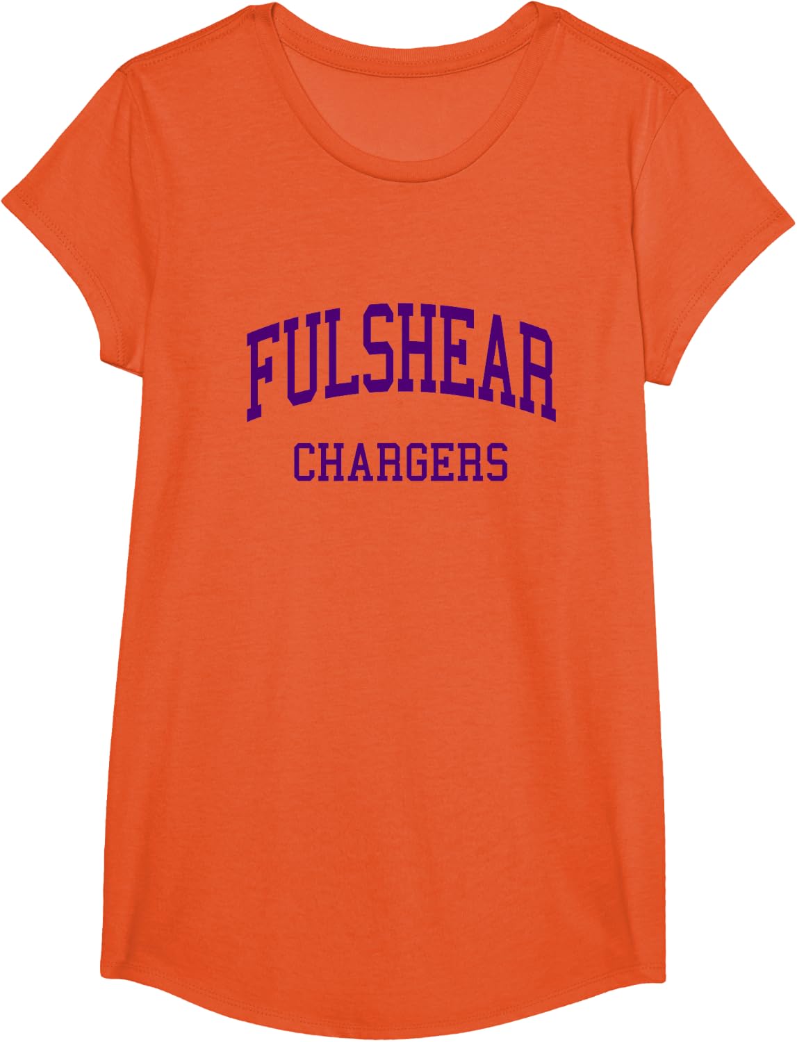 Fulshear High School HS Fulshear TX Retro T-Shirt - Girls Orange