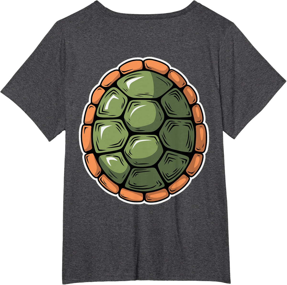 Turtle Costume Adult Kids Men Women Turtle Shell T-Shirt - Dark Heather Grey