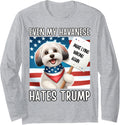 Even My Havanese Hates Trump, Make Lying Wrong Again Long Sleeve T-Shirt - Adult Unisex Heather Grey
