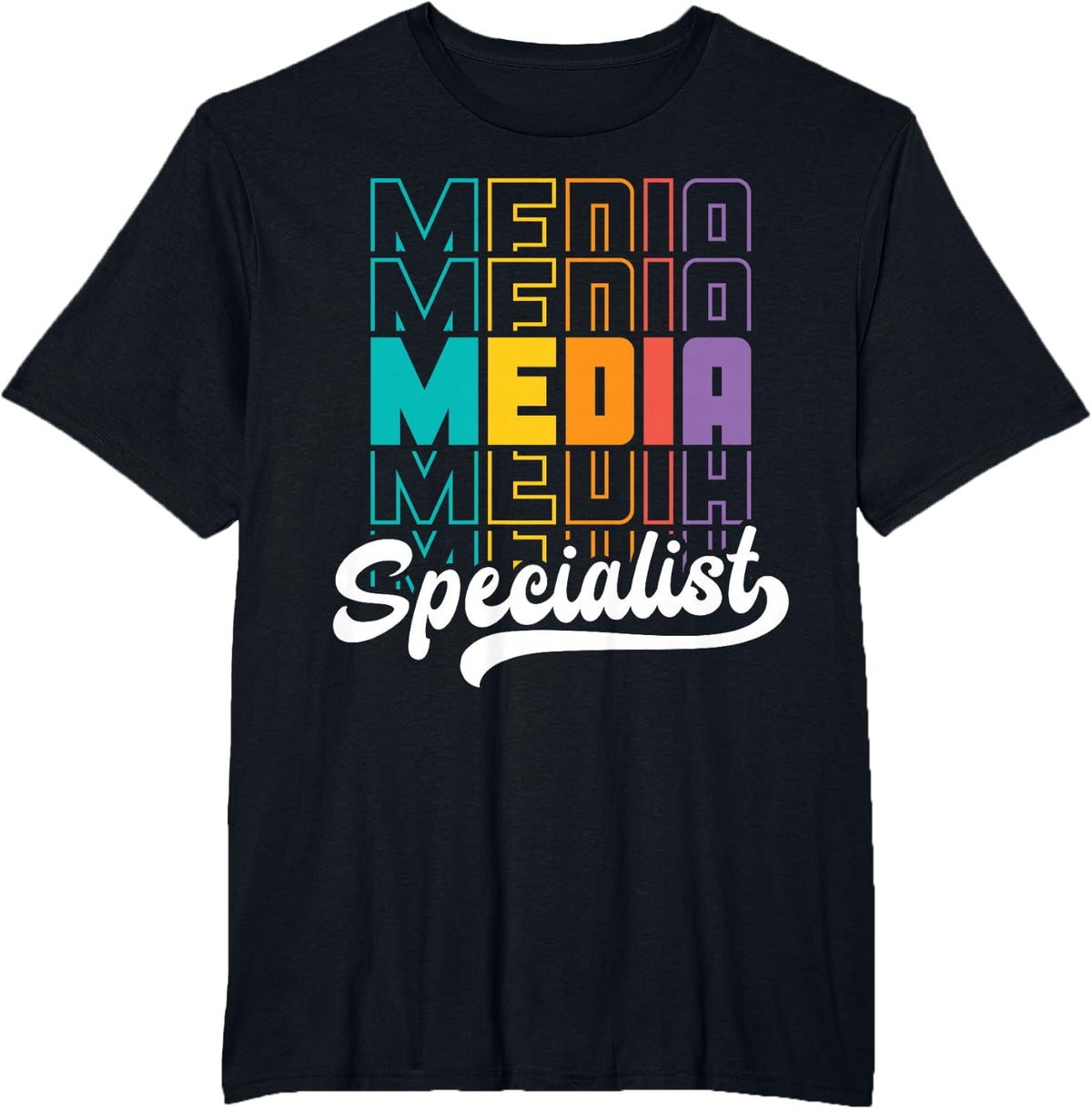 School Library Media Specialist Appreciation T-Shirt - Black