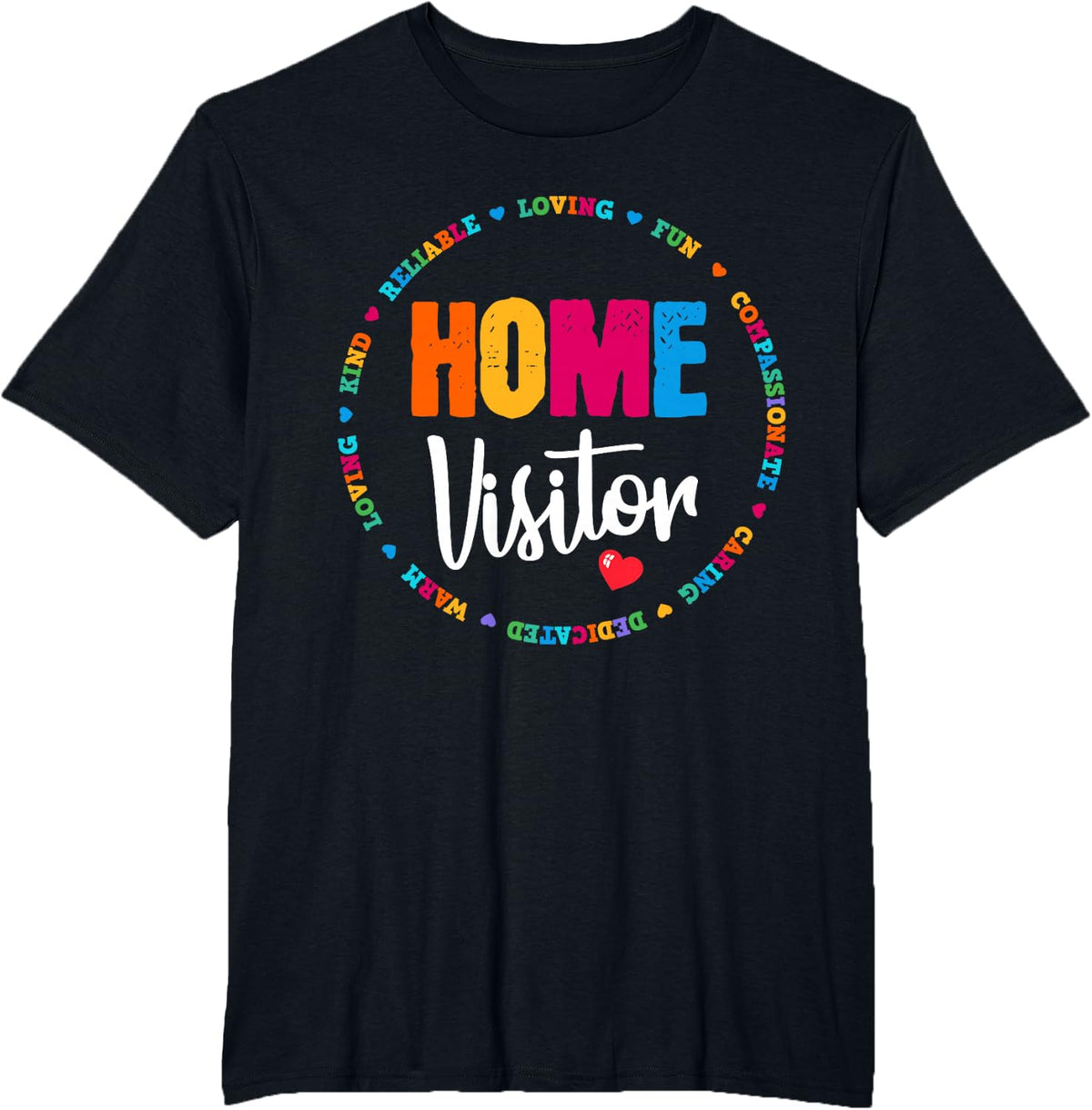Home Visitor Child Family Professional CDA PD Specialist Tee T-Shirt - Black