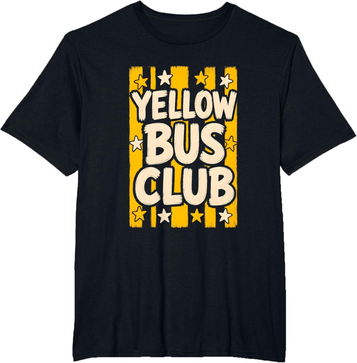 School Bus Yellow Club Driver Transportation T-Shirt - Black