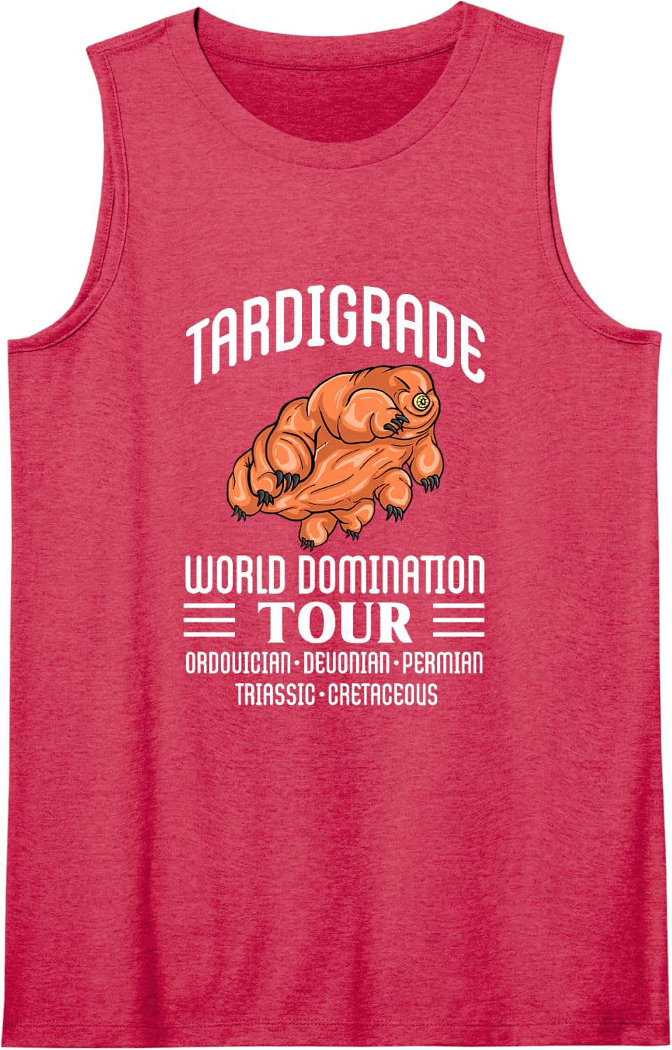 Tardigrade Waterbear Moss Piglet Microbiologist Biologist Sleeveless Tank Top - Red
