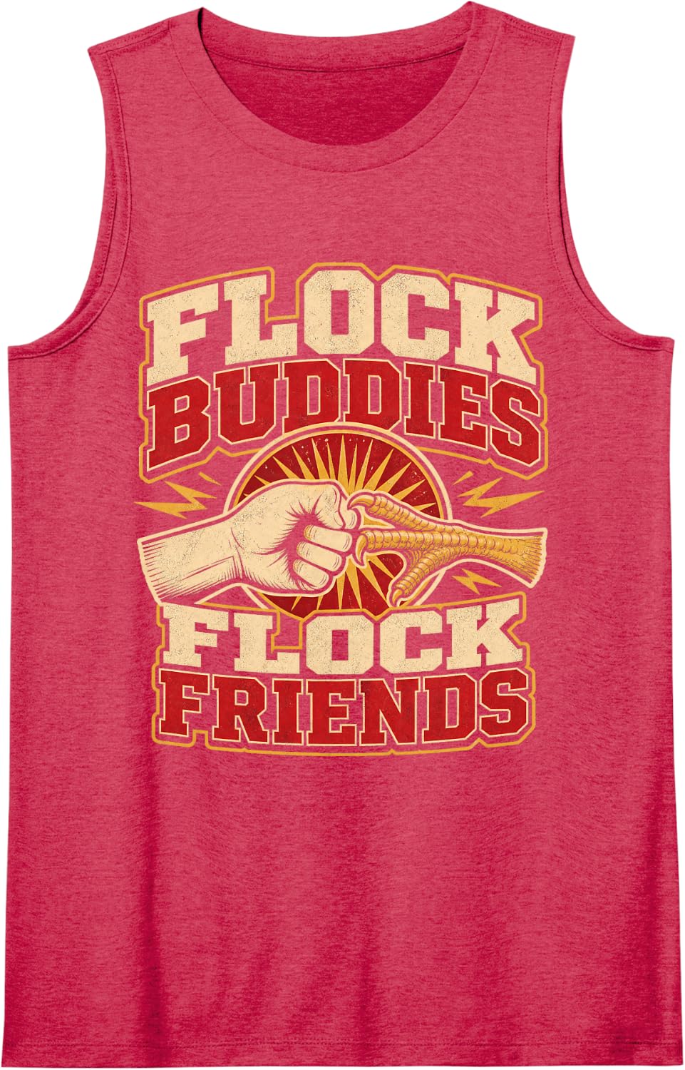 Flock Buddies Flock Friends Chicken Sleeveless Tank Top - Red