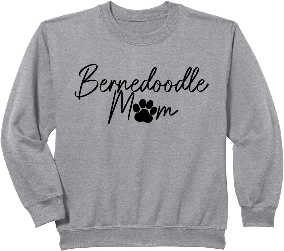 Bernedoodle Mom Doodle Dog Paw Funny Cute Sweatshirt - Heather Grey